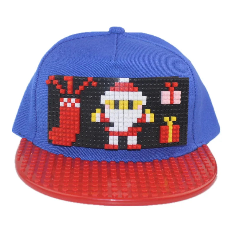 Crtani patchwork bejzbol kape, uradi-sam blokovi, snapback kape, hip hop kape za muškarce i žene, odvojivi pikseli, kape za tatu, dječje kape, kape za odrasle