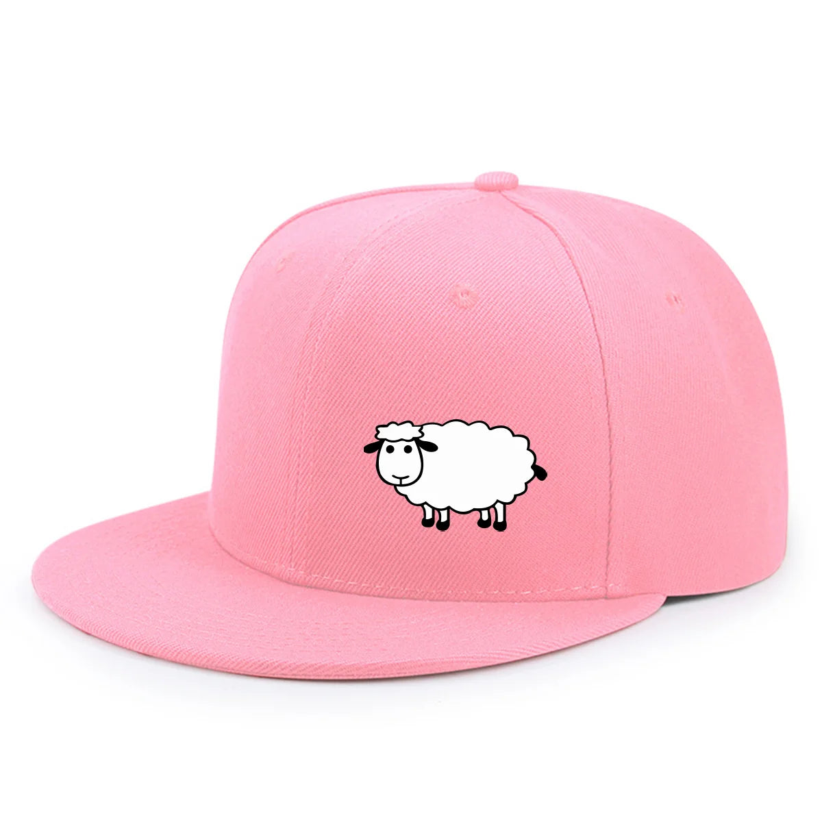 Casquette de baseball unisexe ajustable - Casquette de style urbain à visière plate avec motif de mouton : un accessoire décontracté, polyvalent et personnalisable