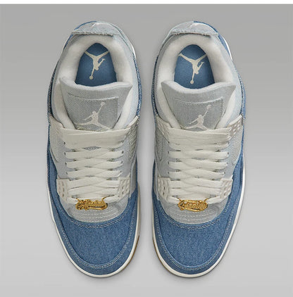 Nike genuine JORDAN women's air cushion shock-absorbing mid top denim basketball shoes IB6716-100