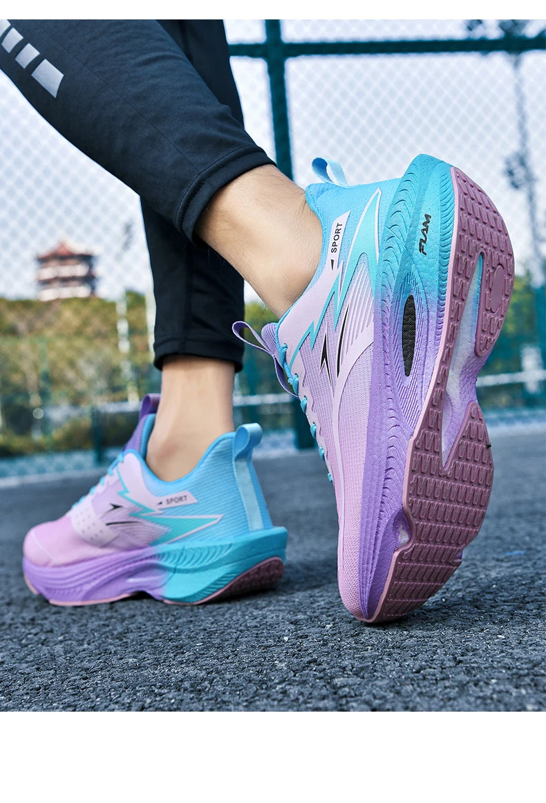 Men Sports Running Shoes Marathon Air Cushion Breathable Lightweight Comfortable Women Outdoor Athletic Sneakers Jogging Tenis