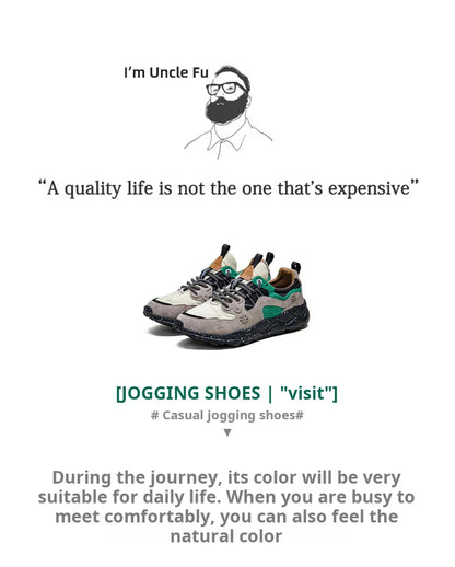 Maden Patchwork Outdoor Jogging Sports Shoes Breathable Lace-up Trendy Sneakers for Men's Summer Casual Running Thick Sole Shoes