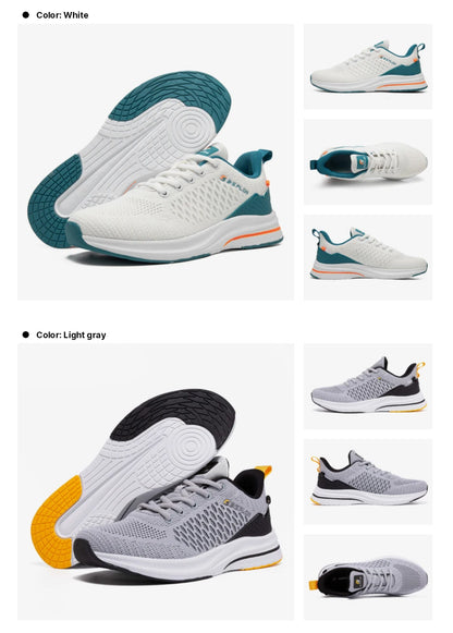 Baasploa Men Running Shoes New Breathable Mesh Sport Sneakers Plus Size 41-48 Male Classic Casual shoes Non-slip Outdoor Comfort