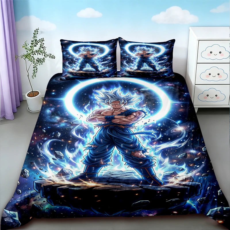 Duvet Cover Dragon Ball Bedding Set Anime Goku Comforter Bedclothes Single Twin Full Queen Size Kids Adult Boys Gift comfortable