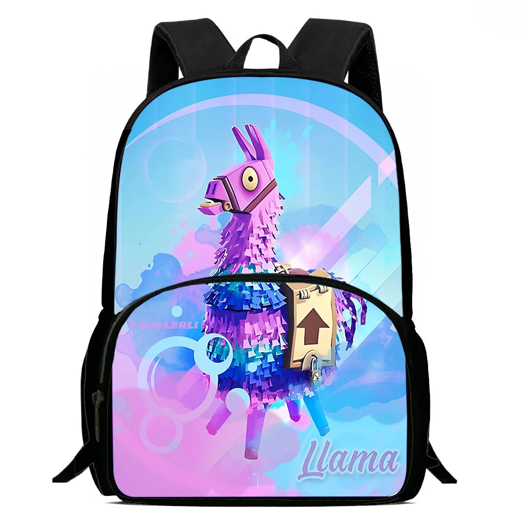 Classic Game Fortnite Kids Backpacks for Boys and Girls, Student Birthday Gift, Child School Bags with Large Capacity, Durable Camping Rucksack
