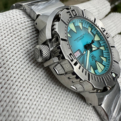 STEELDIVE SD1984 Monster Steel Strap Mechanical Watch NH36 Movt Sapphire Crystal 200M Waterproof Swiss Super Luminous Wristwatch