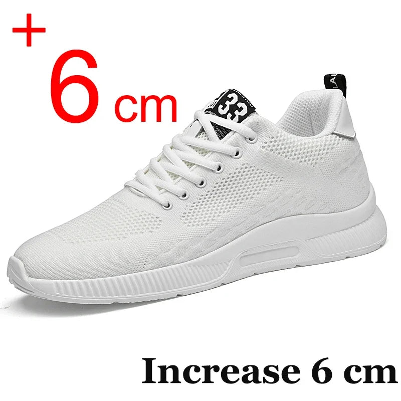 Men Increase Insole 6CM Sports Casual Height Shoes 48 Men Sneakers Elevator Shoes Hidden Heels Breathable Heightening Shoes