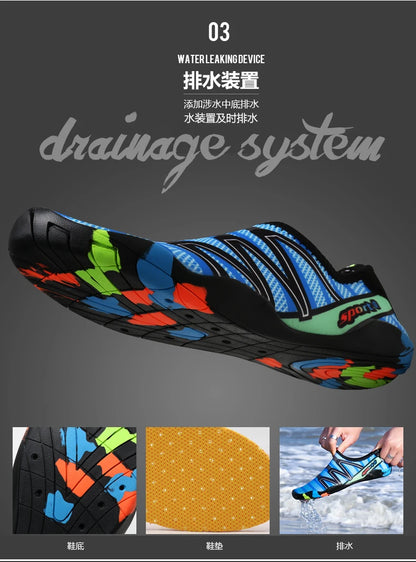 Aqua Shoes Quick Dry Beach Water Shoes Unisex Swim Aqua Slippers Barefoot Surfing Upstream Sneakers Light Summer Outdoor Socks