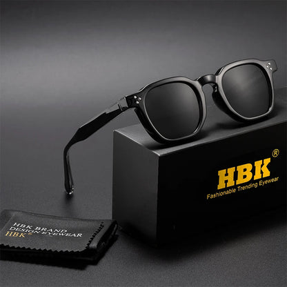 HBK Fashion Retro Men Sunglasses Classic Square Frame  Design Sun Glasses Women Outdoor Travel Party Business Festival Gift