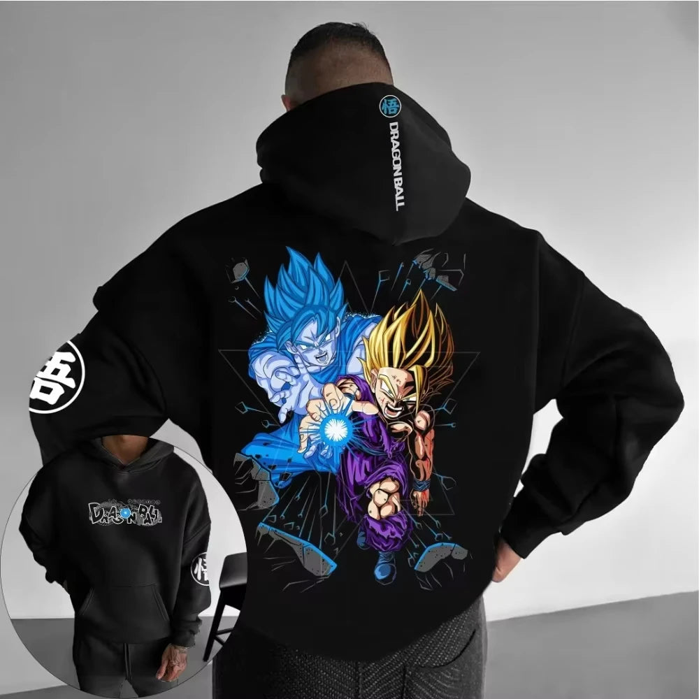 Dragon Broli Genuine Joint Men's Pullover 2025 Autumn and Winter New Loose Casual Gym Sports American Hip Hop Sweater Top