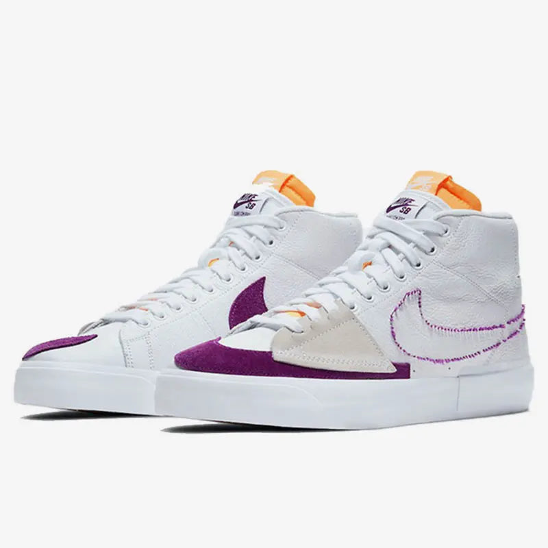 Oryginalne buty skateboardowe Nike SB BLAZER ZOOM dla mężczyzn i kobiet, o średniej wysokości cholewki, model DA2189-100