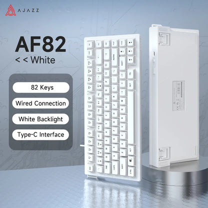 Ajazz AF82 Series 75% Layout Wireless Keyboard with 4000mAh Battery Low Profile Keys Bluetooth Tri-Mode Connectivity RGB