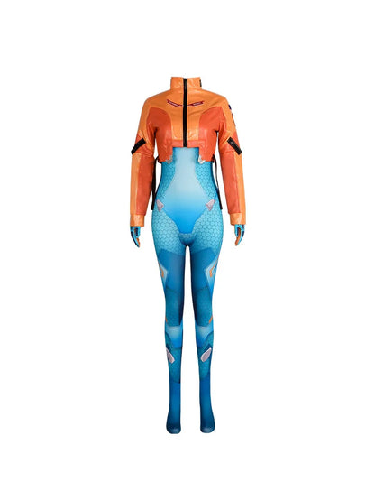 Conjunto completo de cosplay de Juno de Overwatch 2 com peruca e fato, roupa de heroína de suporte para Halloween e Carnaval, Juno Teo Minh, mulher e raparigas