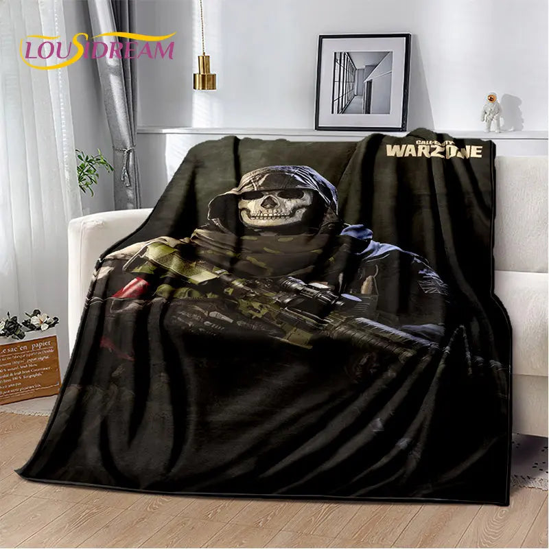 3D COD, Call of Duty геймърско меко плюшено одеяло, фланелено одеяло за всекидневна, спалня, легло, диван и офис покривало