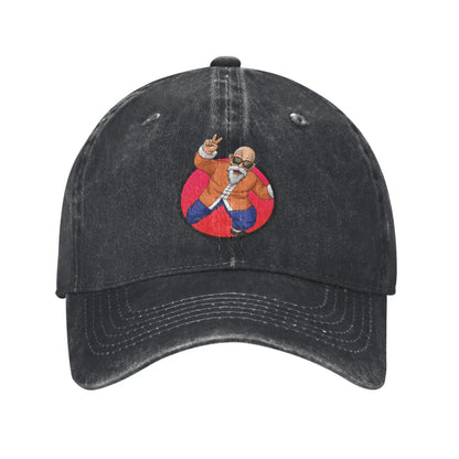 Dragon Ball Master Rosh TURTLE SCHOOL Unisex Baseball Cap  Distressed Washed Caps Hat Fashion Outdoor Unstructured Soft Headwear, Produit gaming premium Fraquane, équipement gamer