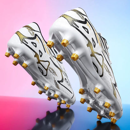 New Men's Football Boots TF Sport Training Soccer Shoes Soft Ultralight Breathable Professional Sneakers Unisex Grass Cleats Match