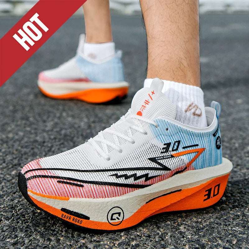 Air Running Shoes Men Sports Marathon Carbon Plate Breathable Lightweight Women Comfortable Athletic Leisure Sneakers Soft Sole