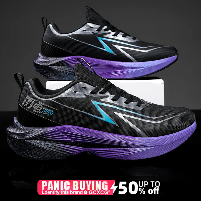 Running Shoes Carbon Board Speciality Marathon Men Sports Reticular Breathable Lightweight Women's Athletic Nonskid Sneakers