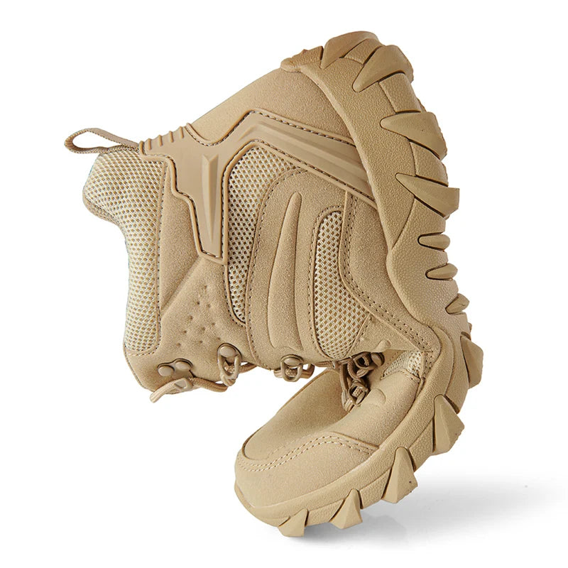 Botas Táticas de Combate Melhoradas para Homem, Calçado Outdoor de Treino, Campismo, Antidesgaste, Resposta Rápida, Caminhada, Pesca e Caça