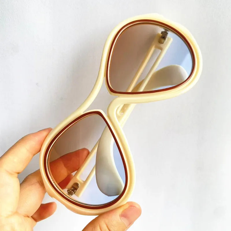 NEW Sunglasses Unisex Sun Glasses Anti-UV Spectacles Oversize Frame Eyeglasses Personality Ornamental Simplity Google