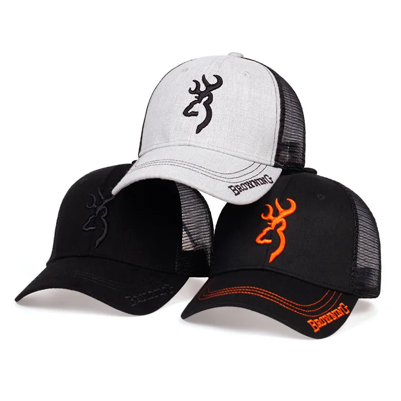 Embroidered Totem Baseball Hat, High Quality Hip Hop Outdoor Mesh Hat, Sunshade, Breathable Truck Hat