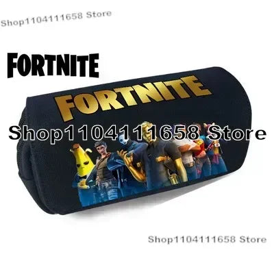 Fortnited Trousse Large Capacity Waterproof Velcro Pencil Case Student Black Estuche Stationery School Pennenzak Supplies