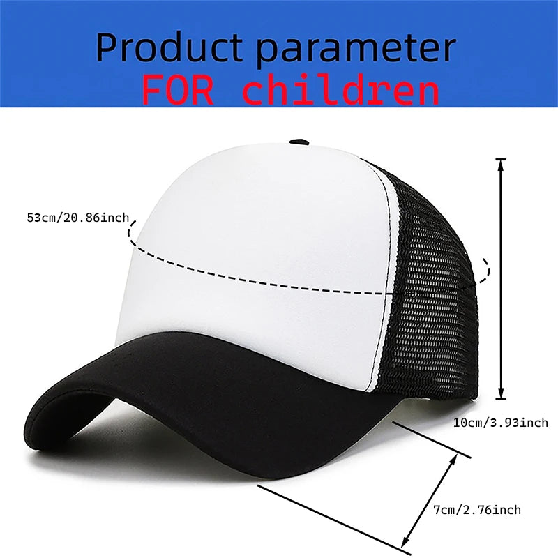 Wojan Teams Mesh Baseball Cap Cute Cartoon Summer Outdoor Sports Sun Hat Fashion Parent-child Activity Breathable Sunbonnet Gift