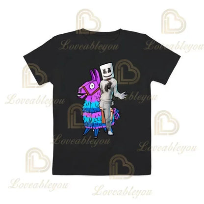 T-shirt Cartoon Fortnite para Rapazes e Raparigas, Battle Royale 3D, 3 a 14 Anos, Victory Royale, Top de Jogo para Criança e Roupa Teen