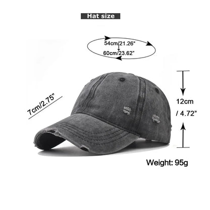 Distressed Baseball Cap Dad Hats for Men Women Vintage Washed Cotton soft crown Hat Adjustable Low Profile Unisex Style Headwear