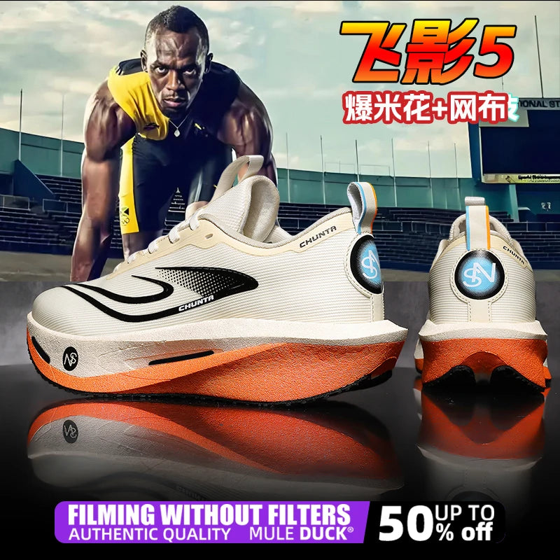 Carbon Plate Sports Running Shoes Marathon Men Breathable Lightweight Women's Comfortable Athletic Nonskid Chunta Sneakers