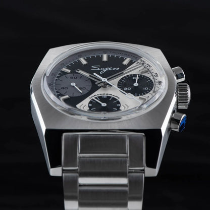 Sugess S419 Series 37mm Original Swanneck Movement Chronograph Master Mens Watch Mechanical Wristwatch Dome Sapphire Crystal New