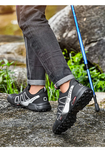 Hiking Shoes Men's Outdoor Rubber-Soled Non-Slip Tactical Training Shoes Lightweight Comfortable Hiking Travel Sports Shoes Men