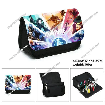 Fortnited Student Pencilcase Large Capacity Pencil Case Kids Toys Pen Bag School Supplies Stationery Pouch Boys Game Gifts