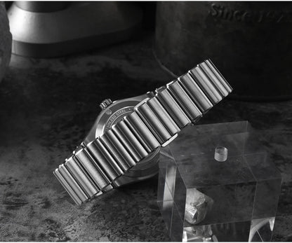 San Martin 40mm Men Sports Watch SS Brushed Dial Integrated Bracelet Miyota 90S5 Original Design Automatic Mechanical SN0149