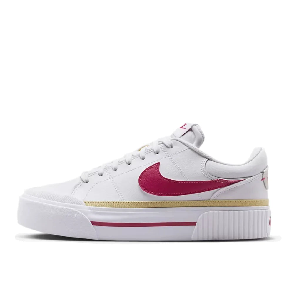Nike Court Legacy Lit Leather Comfort Slip-Resistant Cushioned Durable Low-Top Tennis Shoes FD0355-133