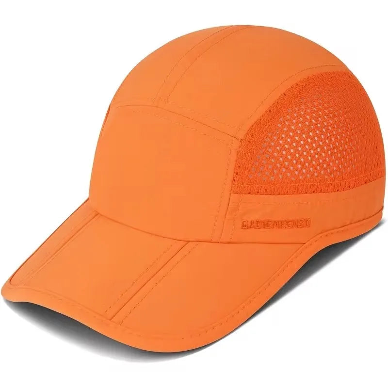 GADIEMKENSD Snabbtorkande, hopfällbara och bärbara basebollkepsar för män, sommar, havsvågbroderi, unisex, sport, solhattar, snapback-keps