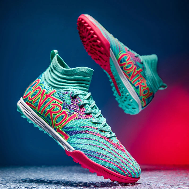 New Men Football Boots Cleats Sneakers High-top High-quality Soccer Shoes Non-Slip Futsal Grass Match Indoor Hot-selling FG/TF