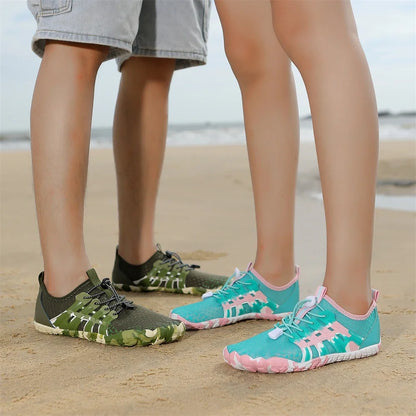 Men Women Water shoes Upstream Wading Swimming Barefoot Five Fingers Aqua Shoes Colorful Beach Seaside Light Unisex Sneakers New