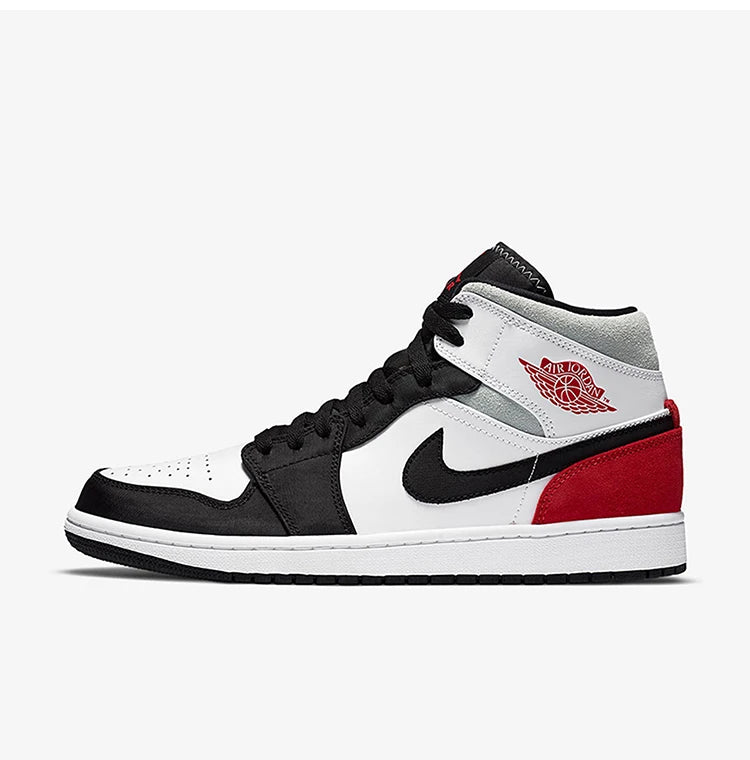 Nike genuine Air Jordan 1 AJ1 men's mid top cushioned sports basketball shoe 852542-100