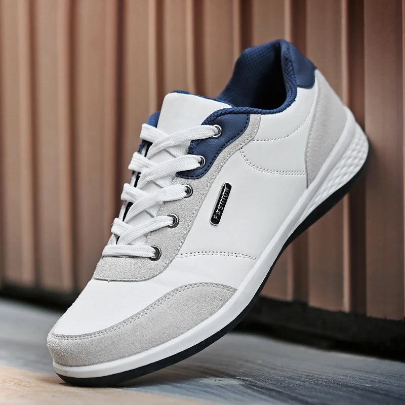 New Men's Four Seasons Waterproof Walking Shoes Casual Men Leather Sports Shoes Non-Slip Camping Shoes Shoes Men's Tennis Shoes