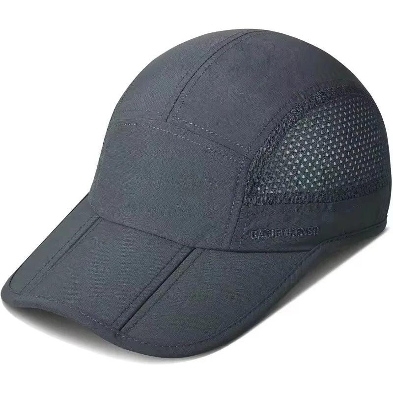 GADIEMKENSD Snabbtorkande, hopfällbara och bärbara basebollkepsar för män, sommar, havsvågbroderi, unisex, sport, solhattar, snapback-keps