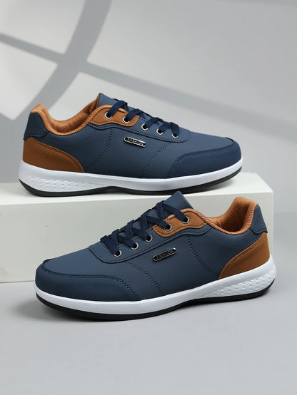New Men's Four Seasons Waterproof Walking Shoes Casual Men Leather Sports Shoes Non-Slip Camping Shoes Shoes Men's Tennis Shoes