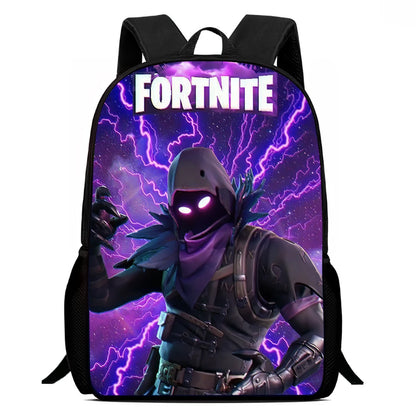 Mochila Escolar Fortnite de 15 Polegadas com Desenho Animado para Crianças, Meninos e Meninas, Mochila Leve com Estampado de Jogo, Grande, Adequada para Idades dos 5 aos 8 Anos