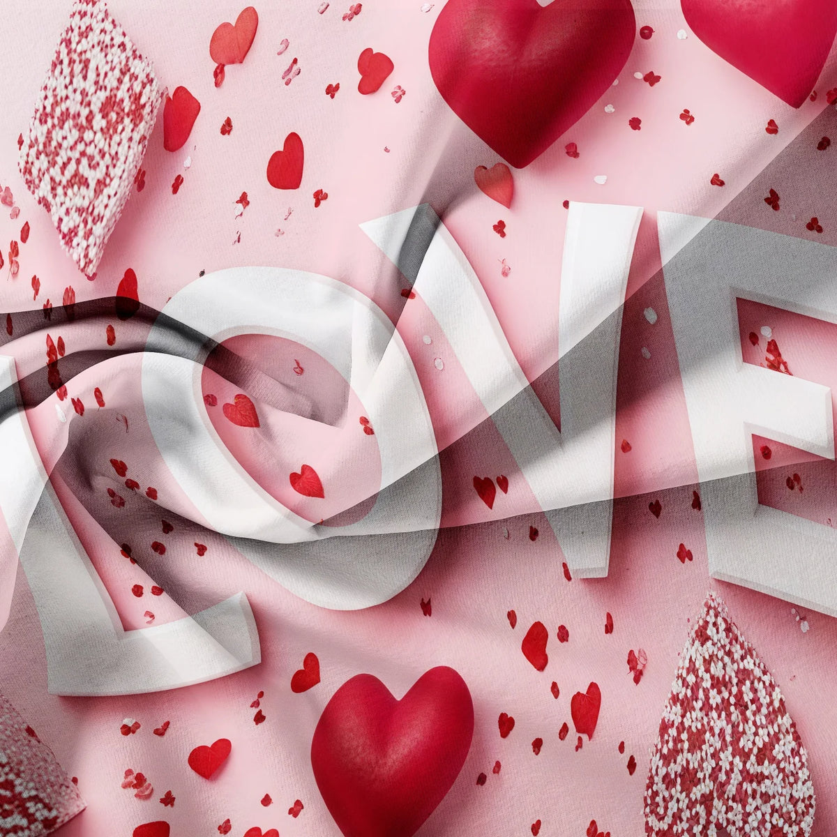 3Pcs Romantic Love Letter Red Rose Flower Pattern Bedding Set Included 1 Duvet Cover & 2 Pillowcases For Home Dorm Hotel Decor