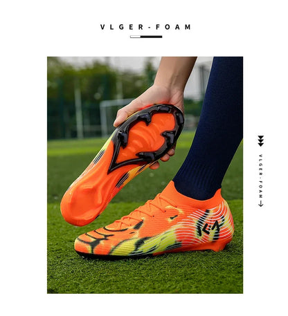 New Men Soccer Shoes Cleats High-quality Football Boots Hot-selling Sneakers Grass Non-Slip Boys Match Outdoor High-top Light