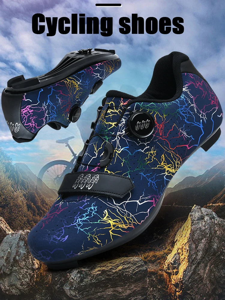 New Cycling Shoes Men Self-Locking Road Cycling Shoes Outdoor Mountain Cycling Sports Shoes Women Indoor Spinning Cycling Shoes