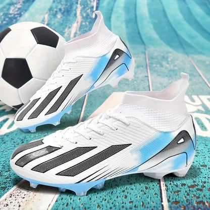 Men New TF Football Boots Sneakers Society Turf Grass Ultralight Male Soccer Shoes Comfortable Ankle Football Shoes Futsal Fast