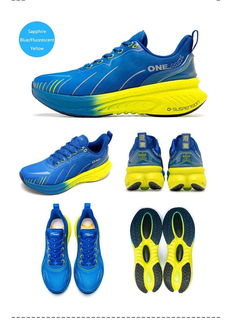 ONEMIX Νέα αθλητικά παπούτσια με αντικραδασμική προστασία για άνδρες, κατάλληλα για δρομείς βαρέων αποστάσεων, με κορδόνια, αθλητικά γυναικεία, αντιολισθητικά, για εξωτερική χρήση, ανδρικά αθλητικά παπούτσια