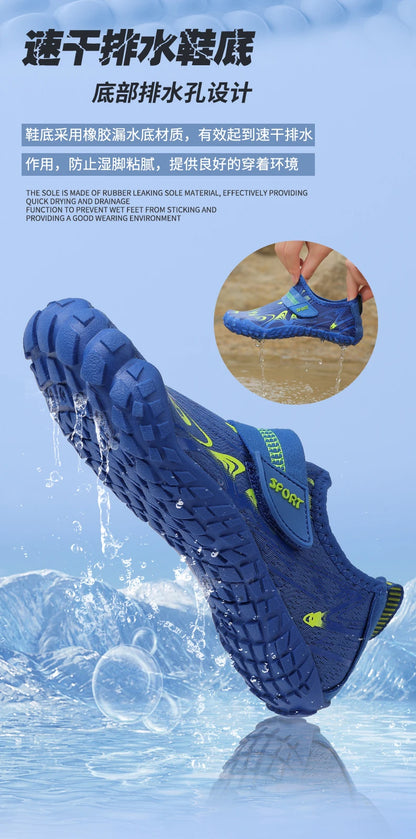 NEW Children Boys And Girls Beach Quick Diving Shoes Qianjiang Swimming Shoes Indoor Fitness Floor Shoes Bathroom Shoes 29-38#