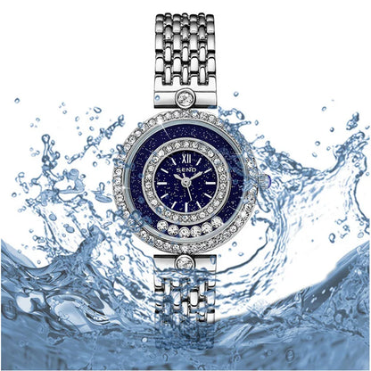 Women Bracelet Watches Silver Top Brand Luxury Ladies Wrist Watches Female Clock Full Steel Quartz Watches Elegant Fashion