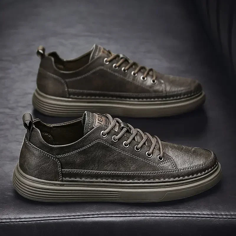 Classic Men's Sneakers Platform Slip on Casual Shoes for Men Leather Sneakers New Comfort Flat Shoes Spring Men's Loafers Shoes